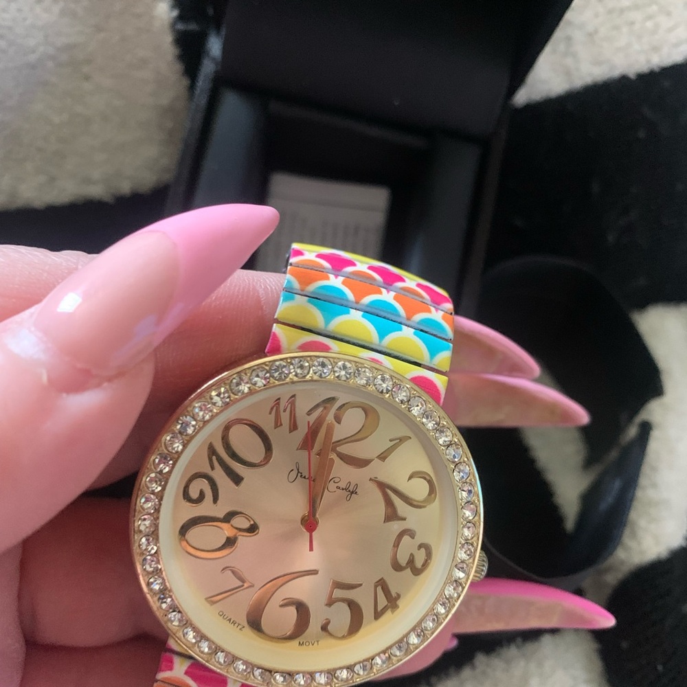 Colorful Watch with Rhinestone Bezel - Picture 8 of 8